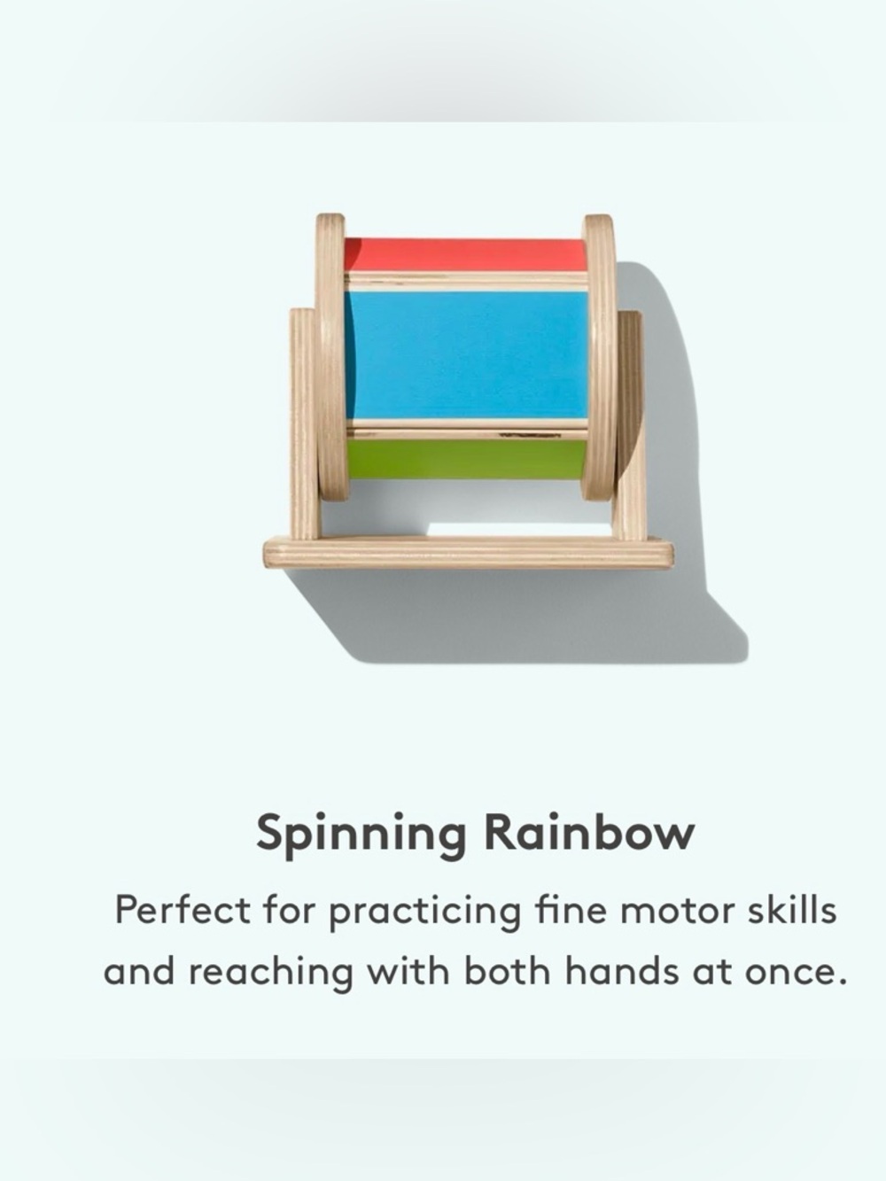 Lovevery Spinning Rainbow 5-6 months Montessori-Inspired Wood From Senser Kit